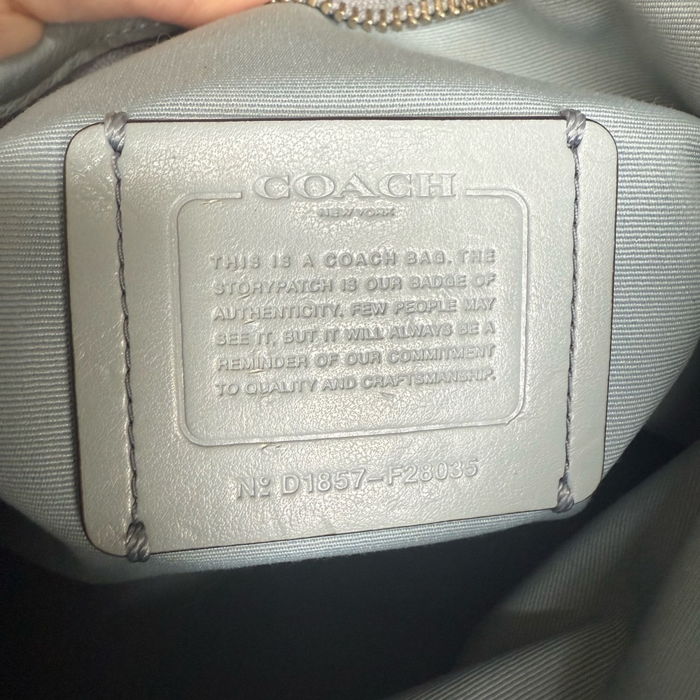 Coach Light Blue Leather Crossbody Bag Bundle w/ matching Coach Wallet - Picture 14 of 14